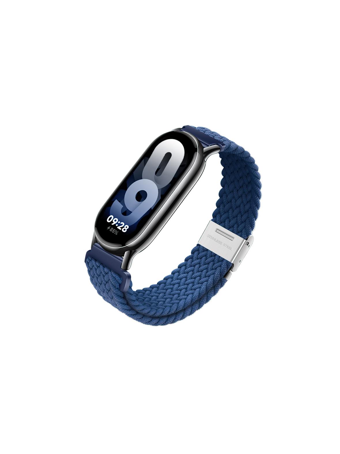 Pasek do Mi Band 8 Xiaomi Forcell F-Design FX5 sprzączka włókno poliestrowe granatowy