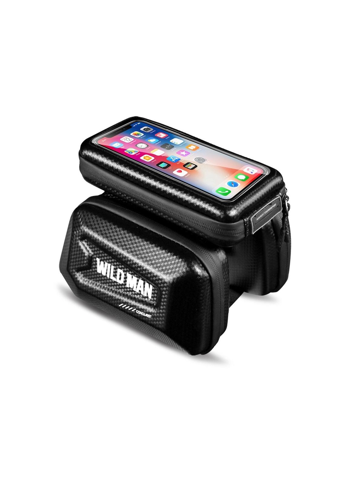 WILDMAN sakwa rowerowa na ramę na zamek  E6S 1,2L ( 4" - 7" ) czarna