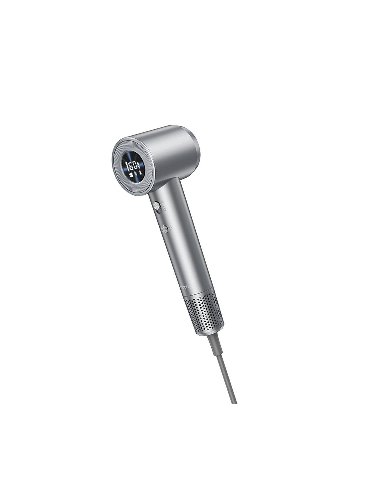 EOL Suszarka do włosów z jonizacją Hoco z cyfrowym wyświetlaczem HP10 szara