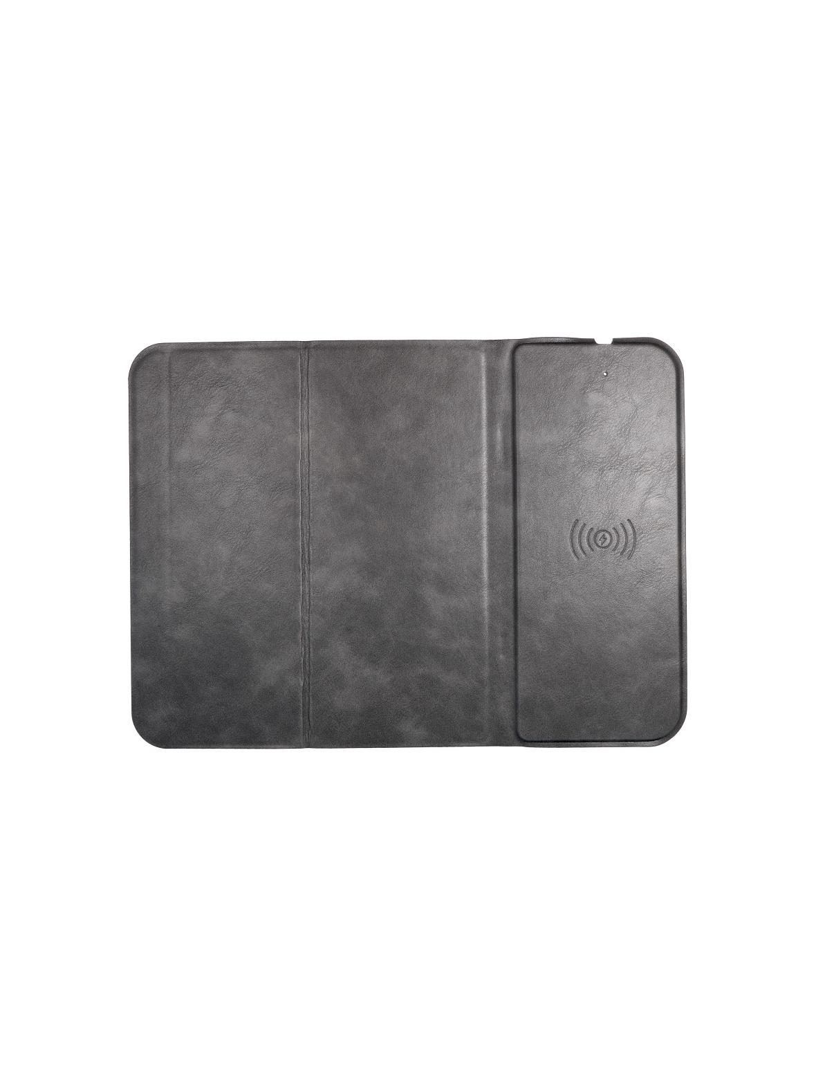 Podkładka pod mysz z ładowarką indukcyjną 15W OJD-82 brązowo szara