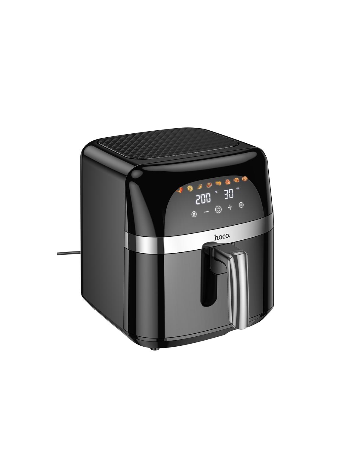 Frytkownica beztłuszczowa Air Fryer Hoco z ekranem dotykowym 8L 1700W HE20 czarna