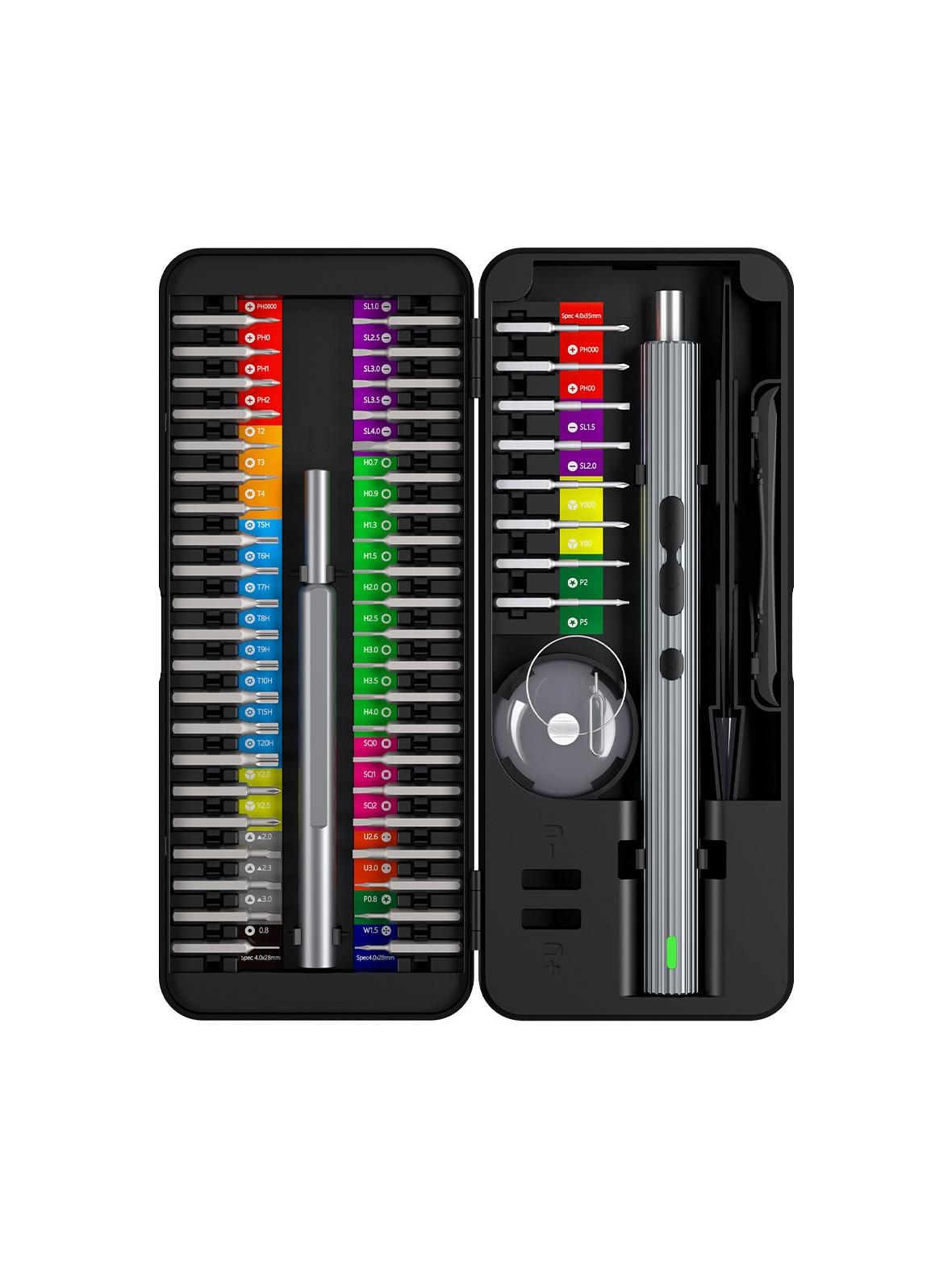 UF-TOOLS - Wkrętak elektryczny N20 z wymiennymi bitami i magnetyzerem 58w1