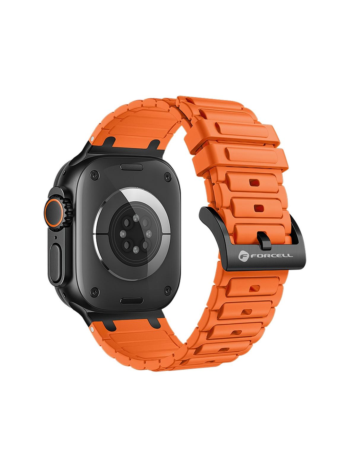 Pasek do Apple Watch Forcell F-Design FA06 dziurki silikon 38 / 40 / 41 mm pomarańczowy