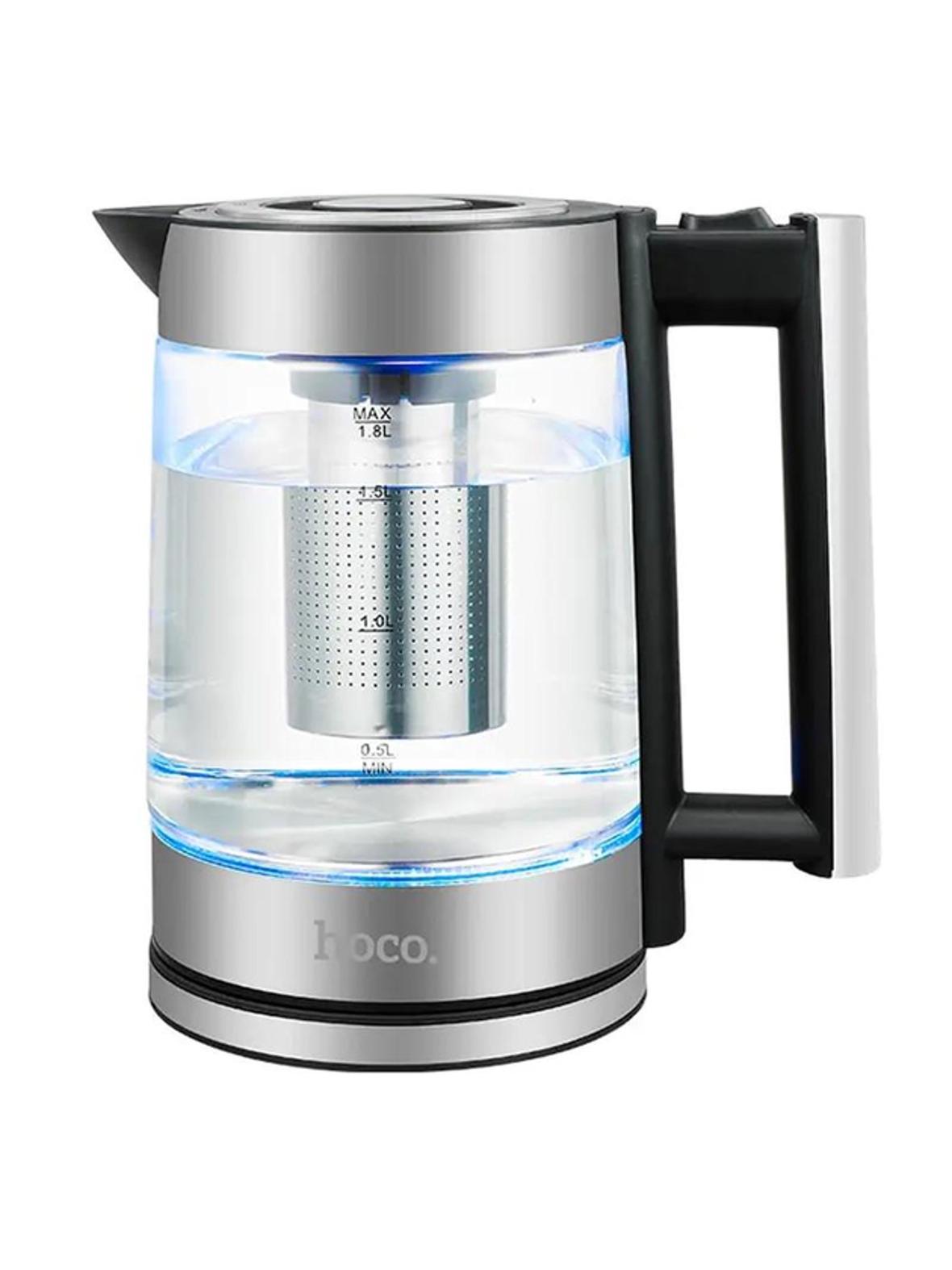 Czajnik elektryczny Hoco 1,8L HA01A szkło / stainless steel