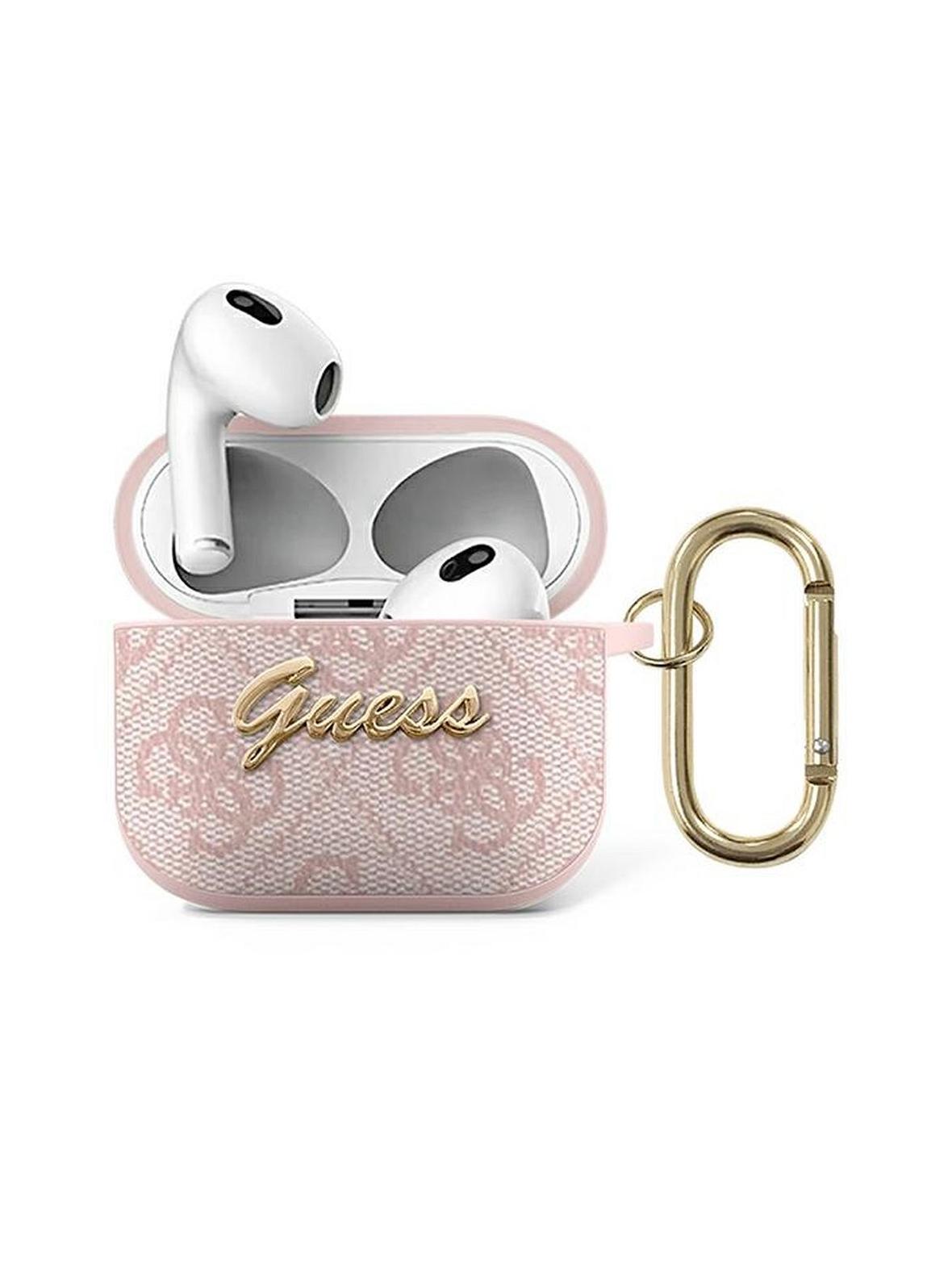 GUESS futerał do APPLE AirPods 3 GUA34GSMP (4G Script Metal Collection) różowy