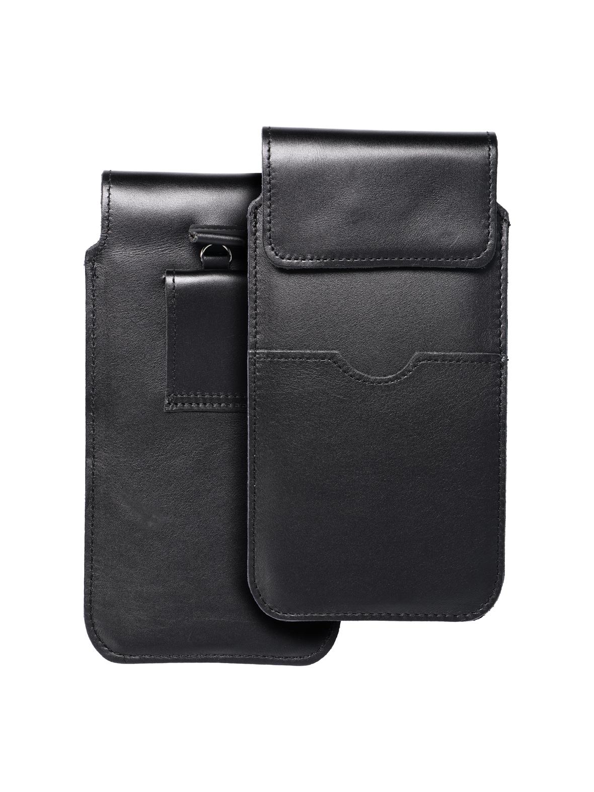 Skórzany futerał uniwersalny / wsuwka z klapką - ROYAL / czarny - Rozmiar 3XL - HUAWEI MATE 20X