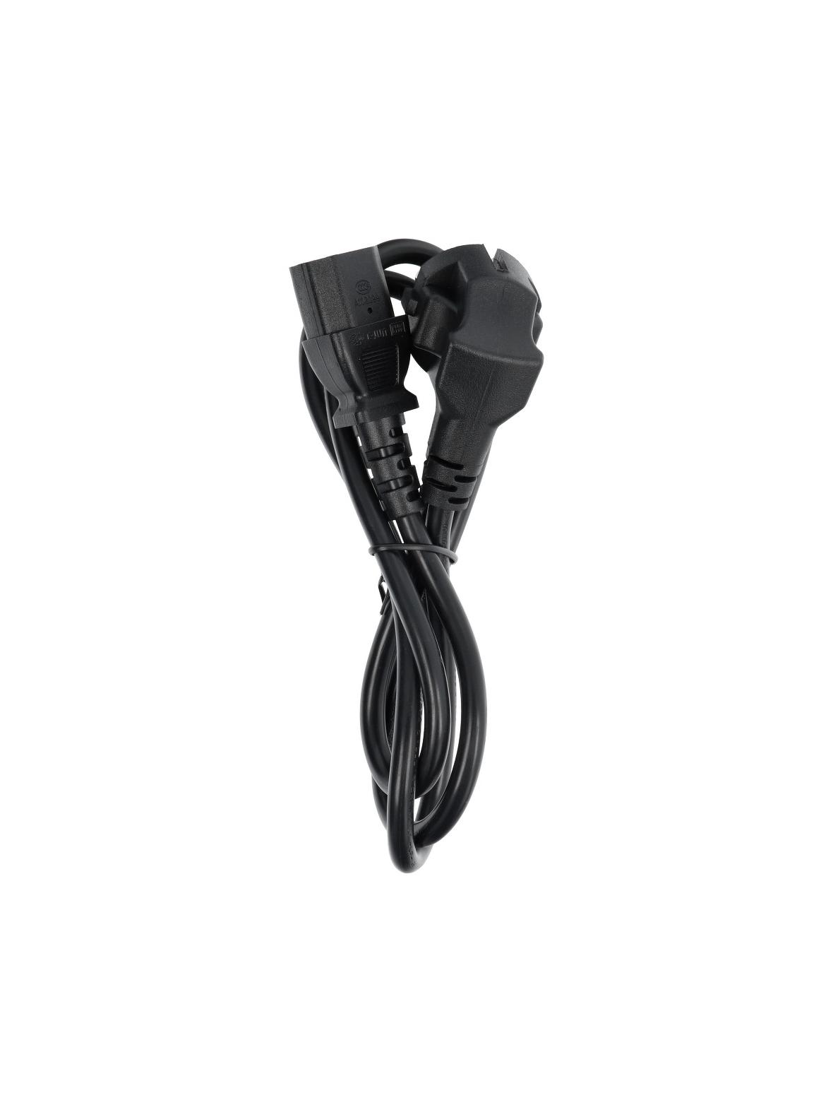Kabel zasilający do komputera PC / drukarka / monitor 230V 16A 1 m czarny