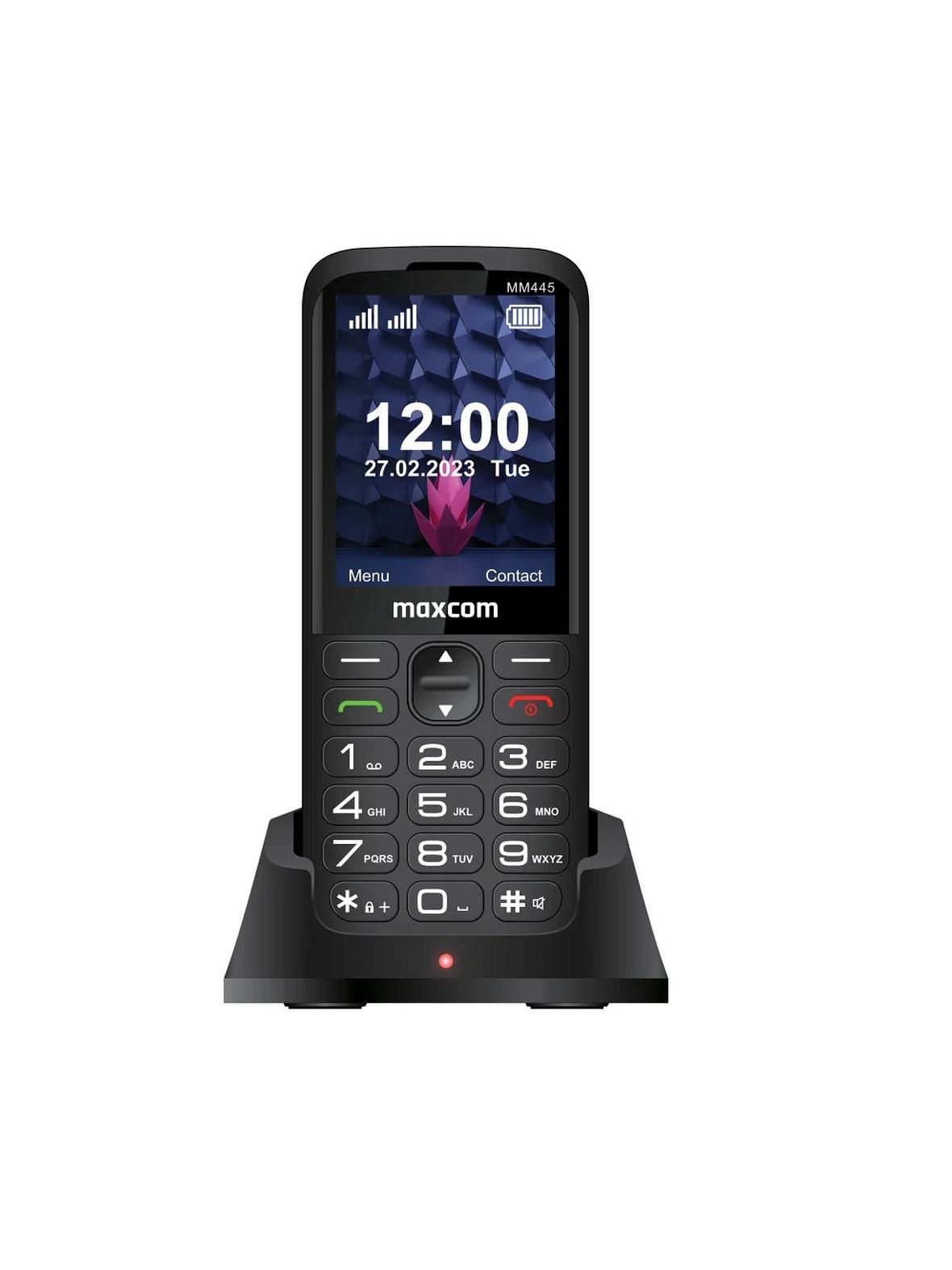 MAXCOM telefon dla seniora MM445 4G czarny