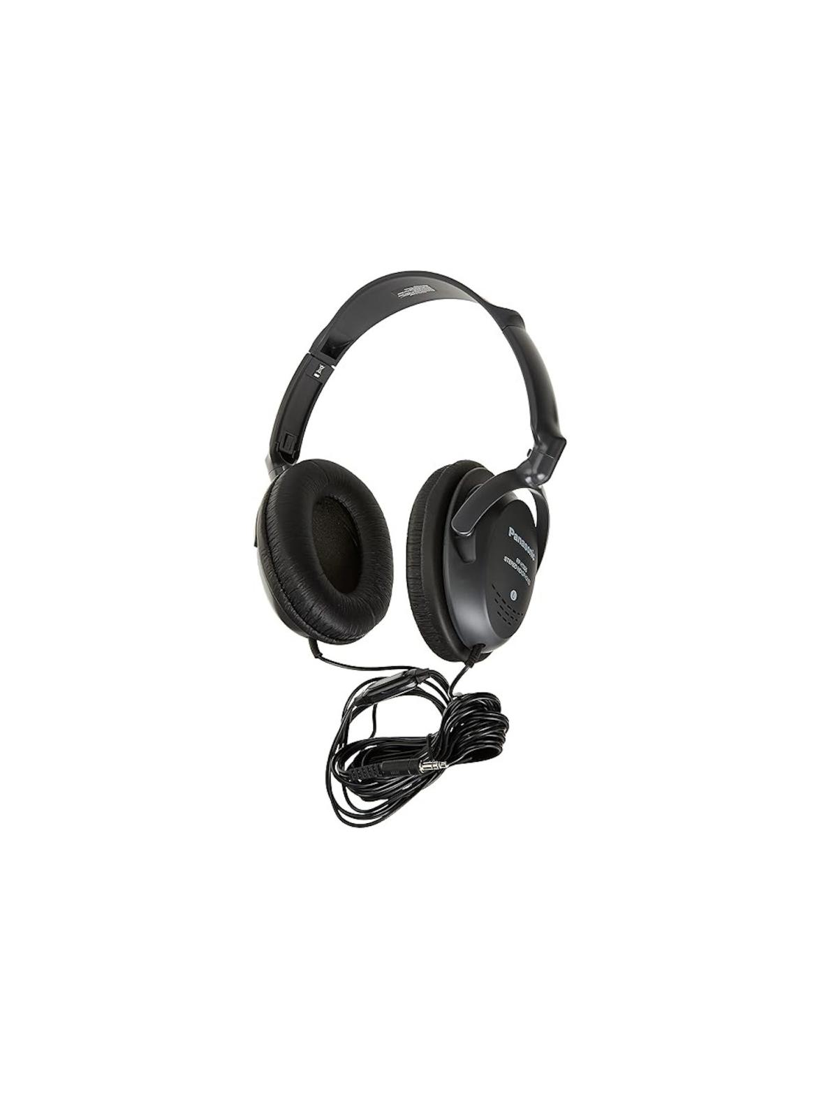 Słuchawki przewodowe nagłowne 3,5mm z adapterem duży Jack PANASONIC RP-HT225 czarne