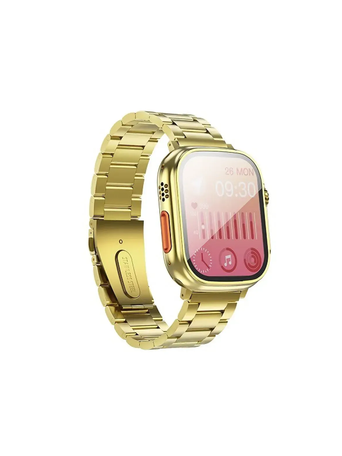 Smartwatch Hoco 1,96" TFT z funkcją rozmowy Y12 Ultra titanium złoty [EOL]