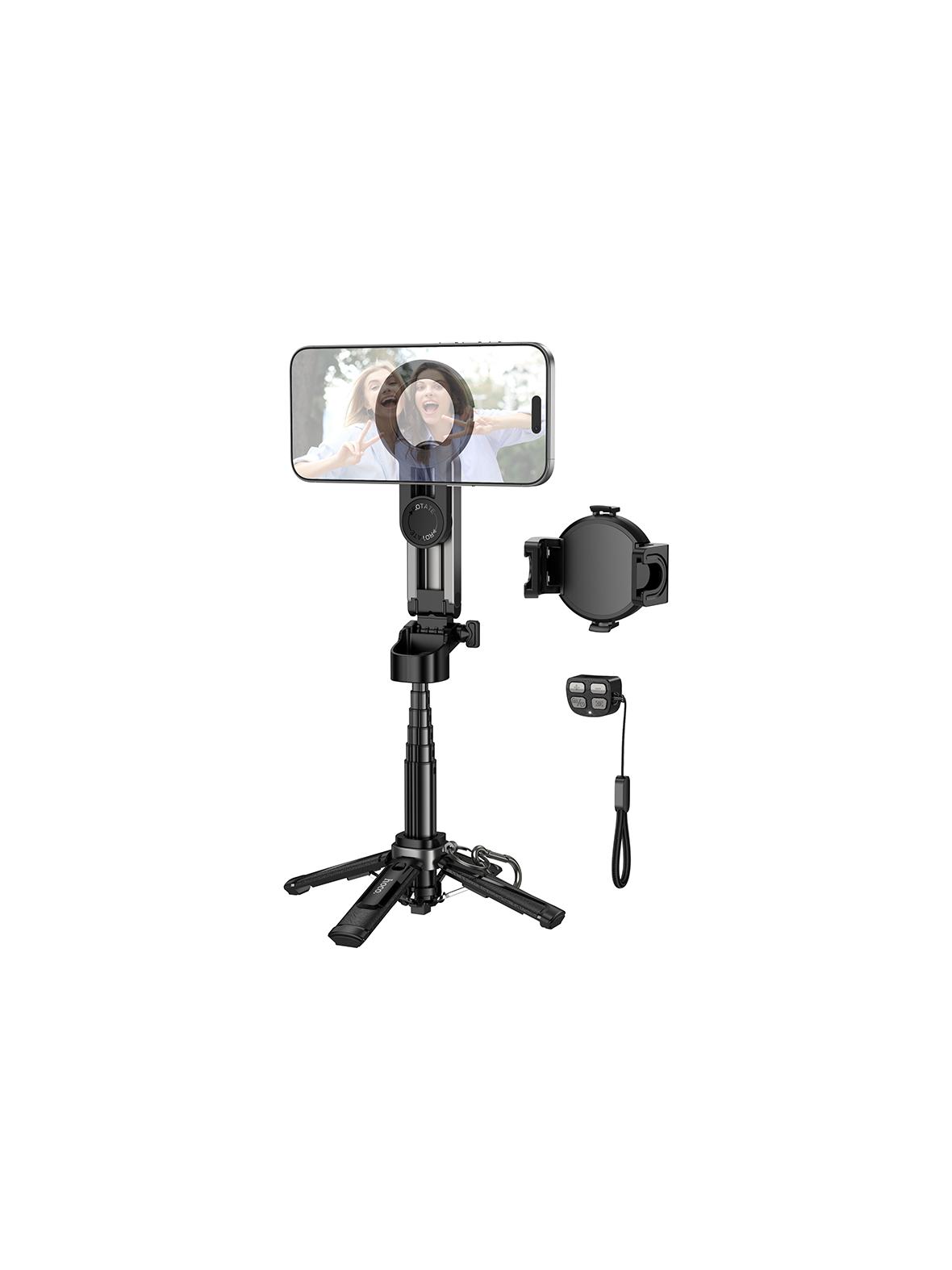 Live stand Hoco z magnetycznym oraz uniwersalnym mocowaniem z pilotem bezprzewodowym K27 PRO  czarny