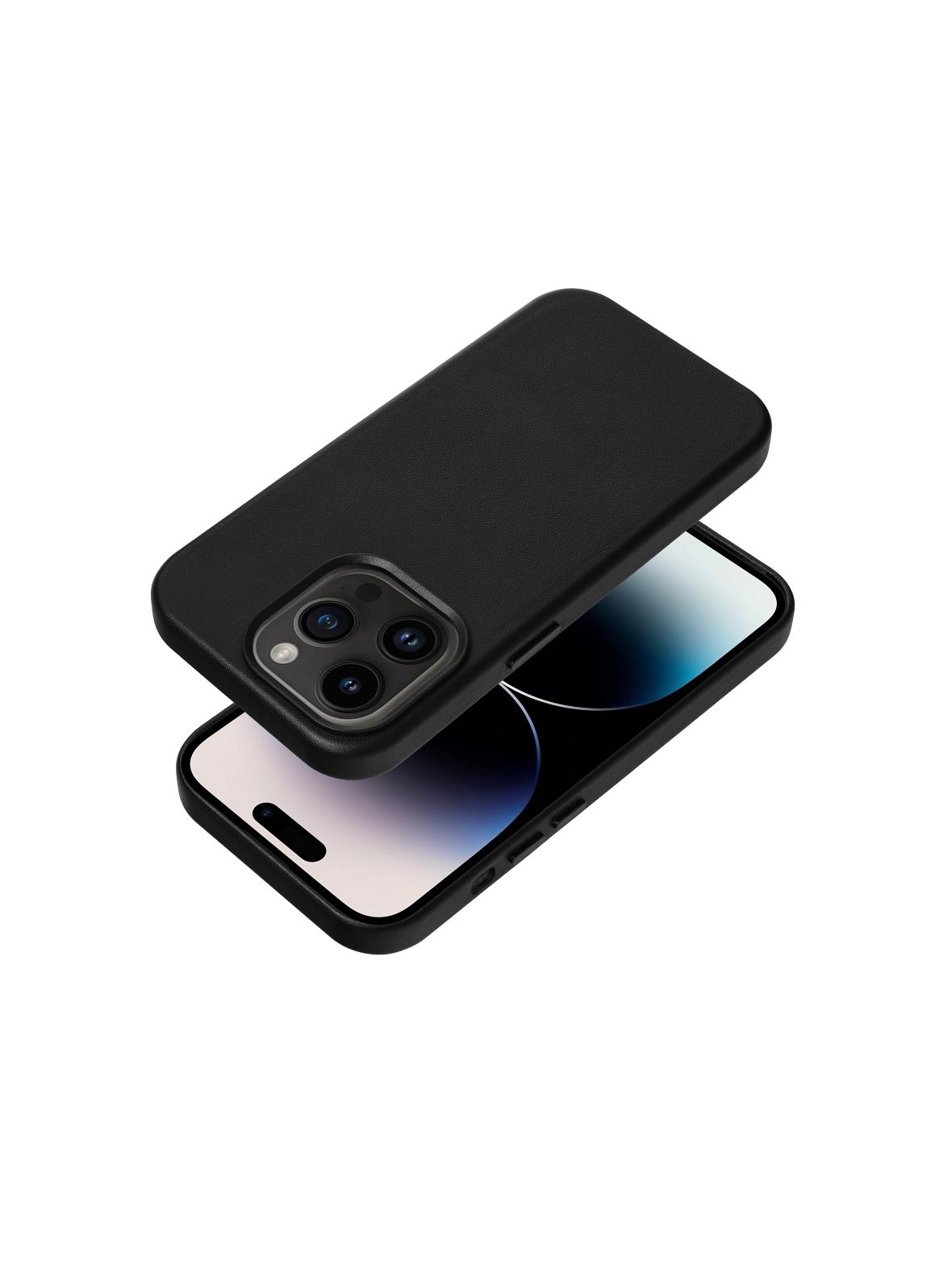 Futerał do Samsung S25 PLUS Leather Mag Cover zgodny z MagSafe czarny