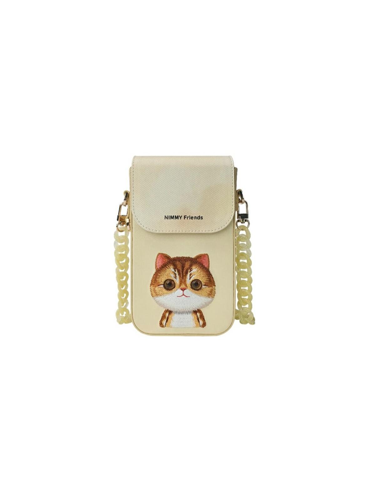 NIMMY torebka na telefon BIG EYED PET 2.0 Cat khaki