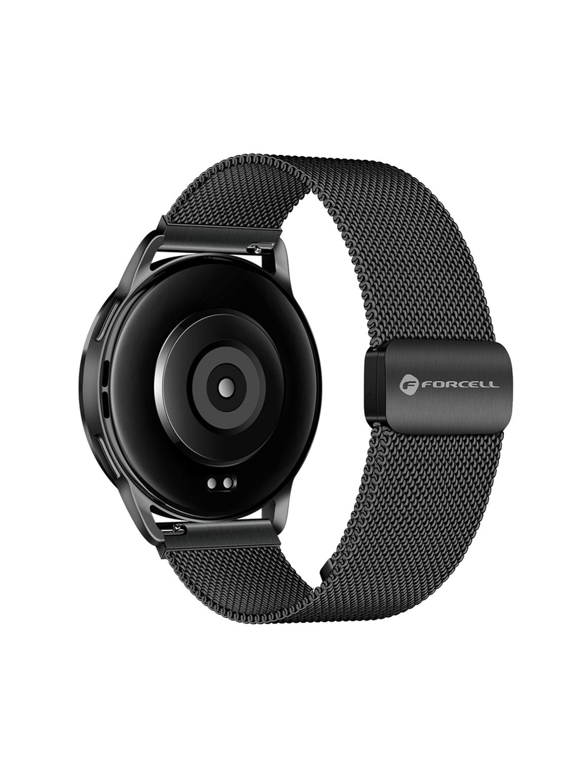 Pasek do Samsung Galaxy Watch Forcell F-Design FS11 magnetyczny stal 22 mm czarny