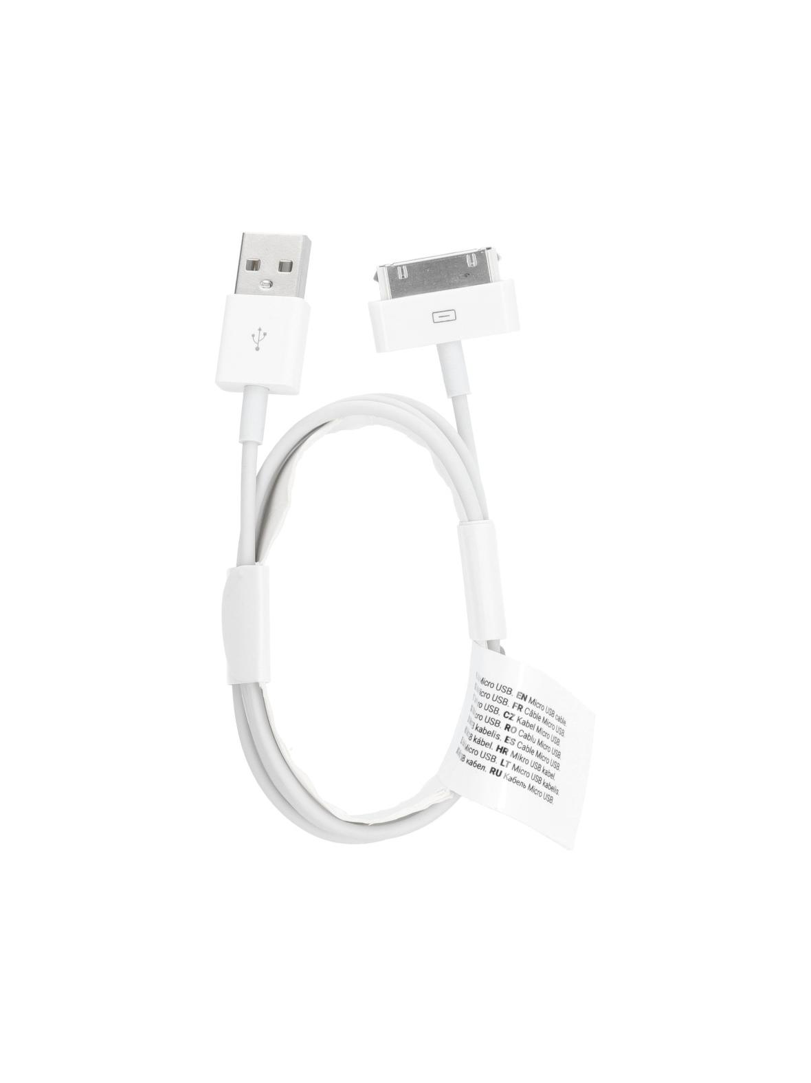 Kabel USB A do iPhone 30-pin (iPhone 4) 1A C606 1 m biały