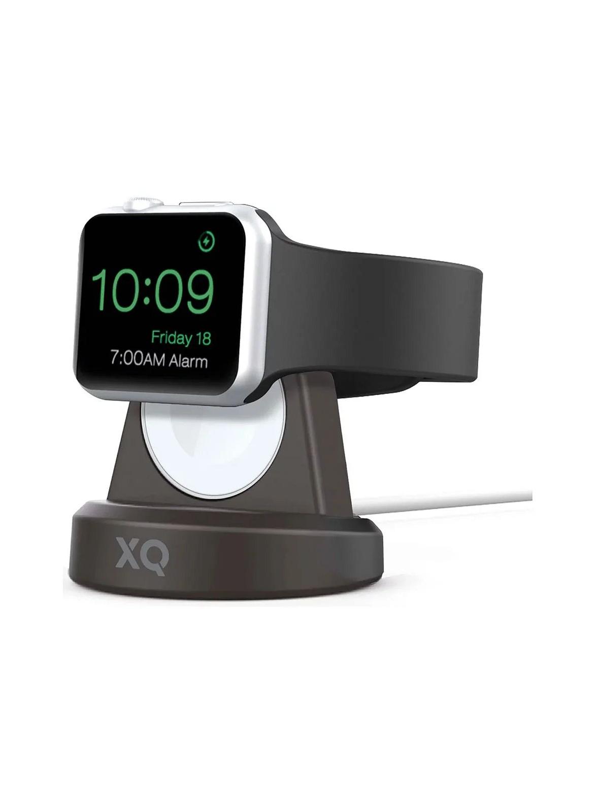 Ładowarka indukcyjna XQISIT NP do Apple Watch MFI z kablem USB C oraz stojakiem biała