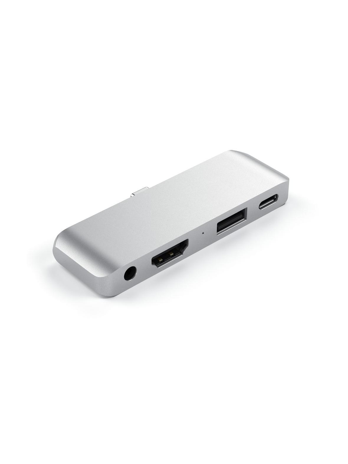 Adapter HUB 4w1 USB C Satechi Mobile Pro Hub ST-TCMPHS srebrny