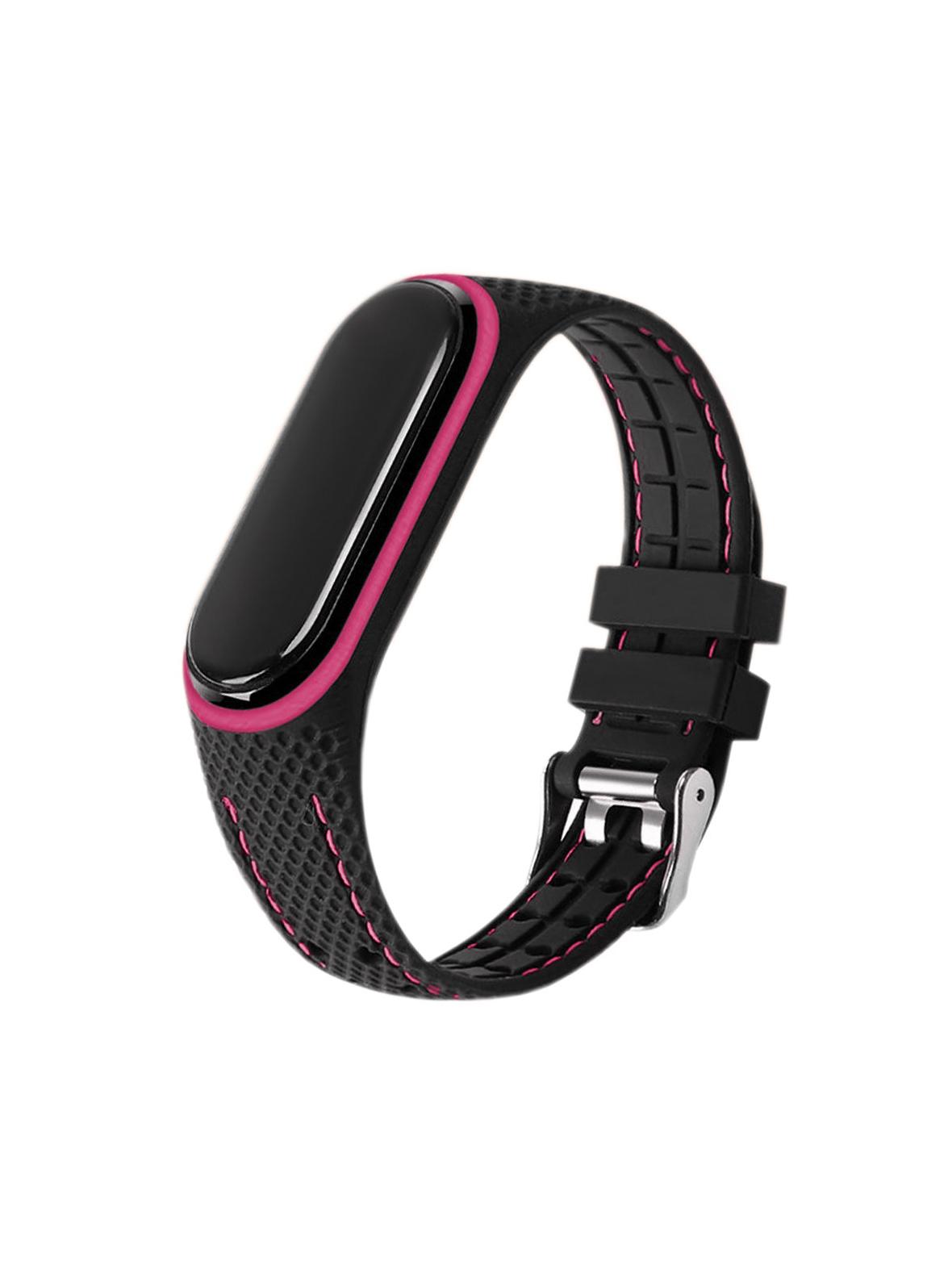 Pasek z elastomeru LIFESTYLE do XIAOMI Mi Band 5 / 6 czarny (06)