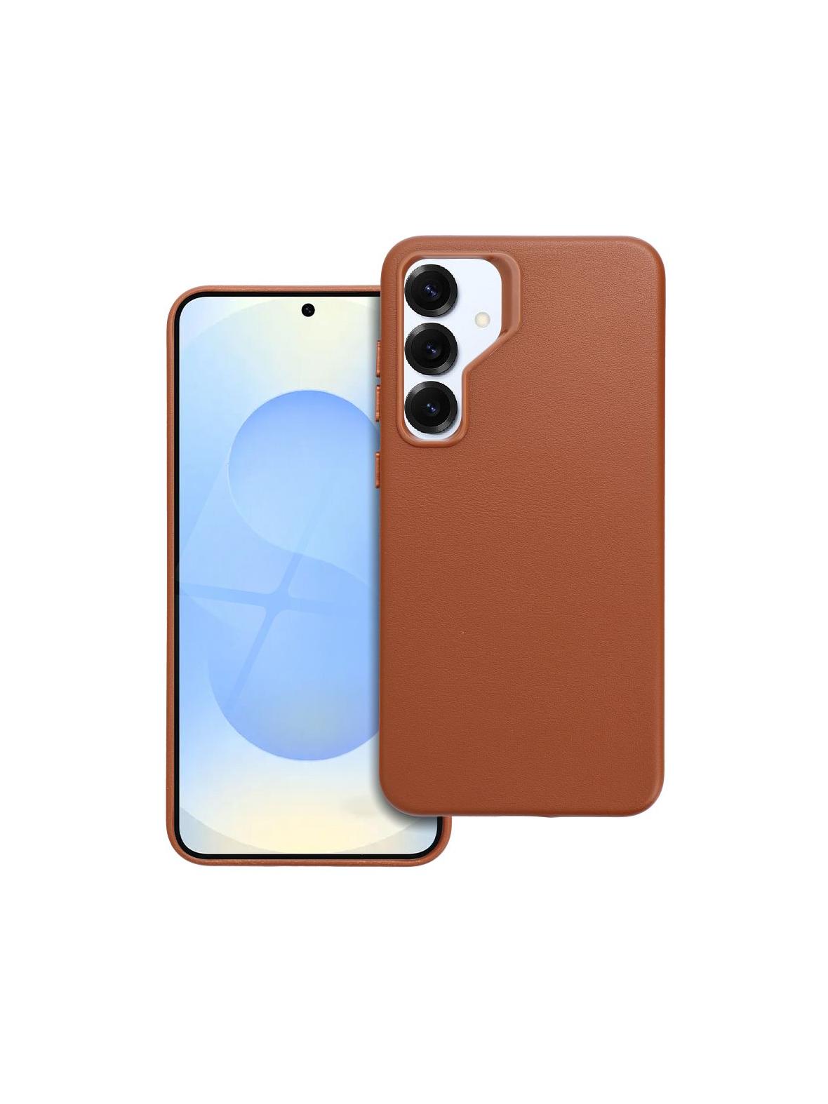 Futerał do Samsung S25 PLUS Leather Mag Cover zgodny z MagSafe brązowy