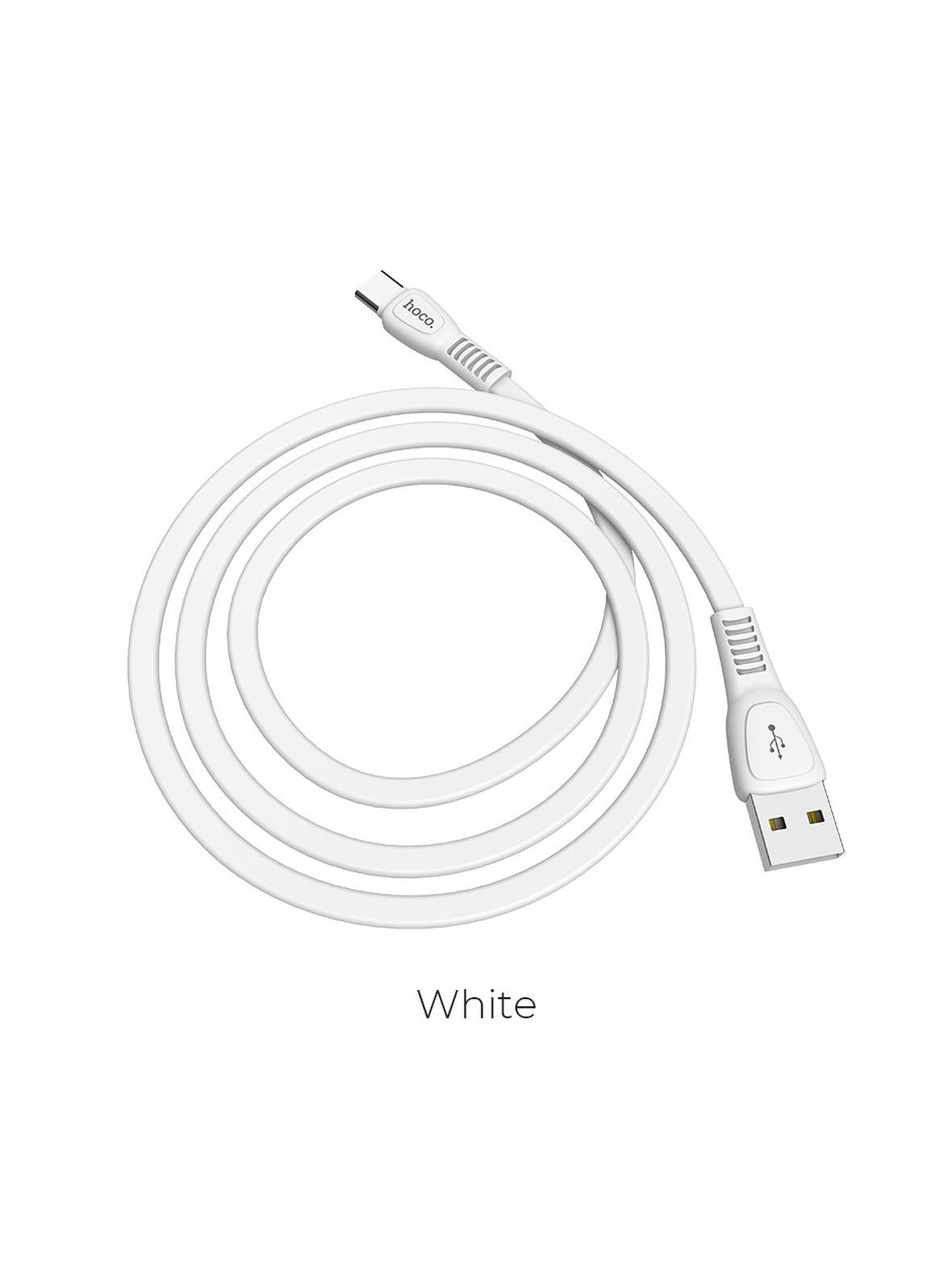 Kabel USB A do USB C Hoco 2,4A 1 m X40 biały