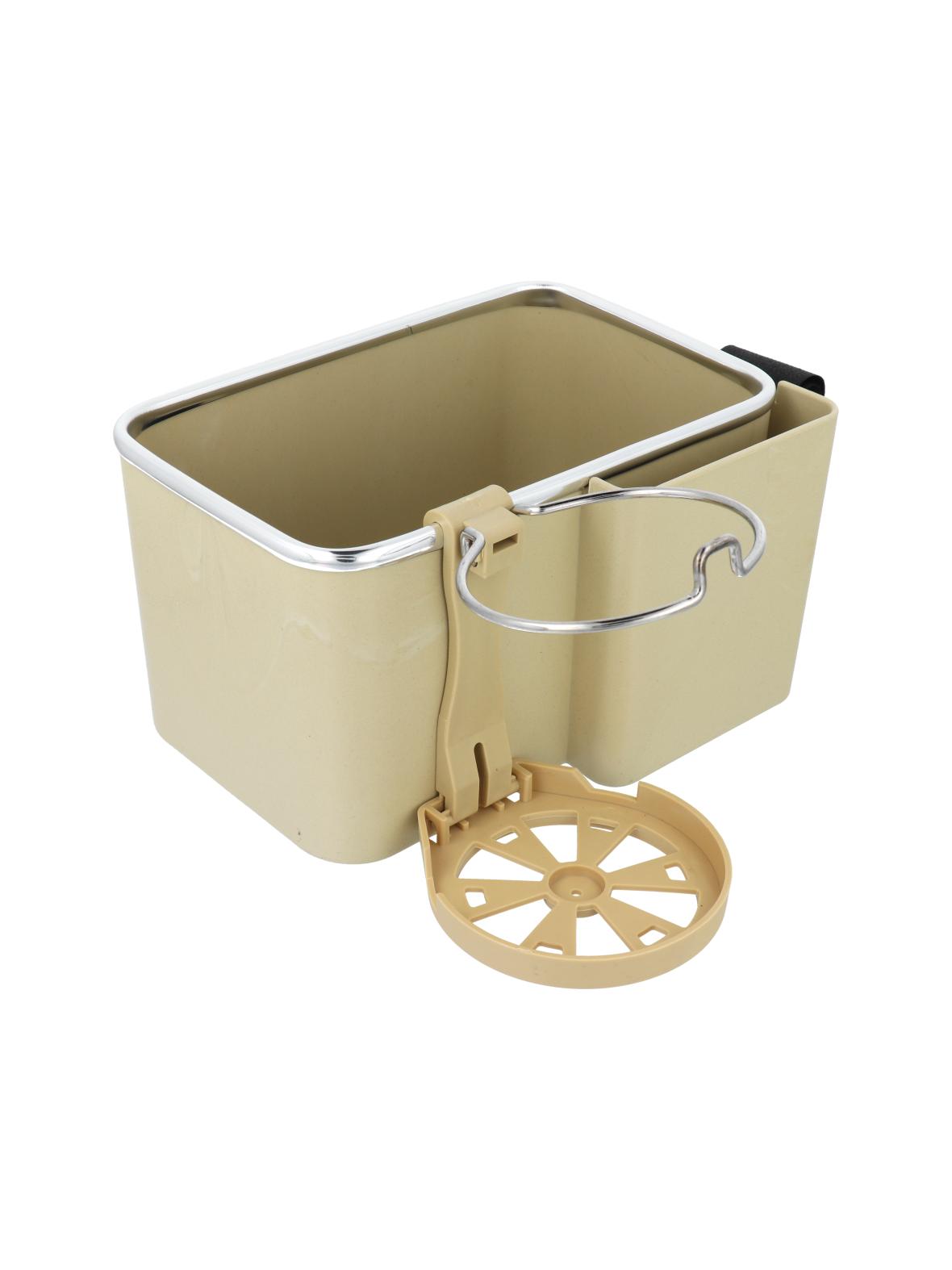 Organizer samochodowy z uchwytem na kubek beżowy