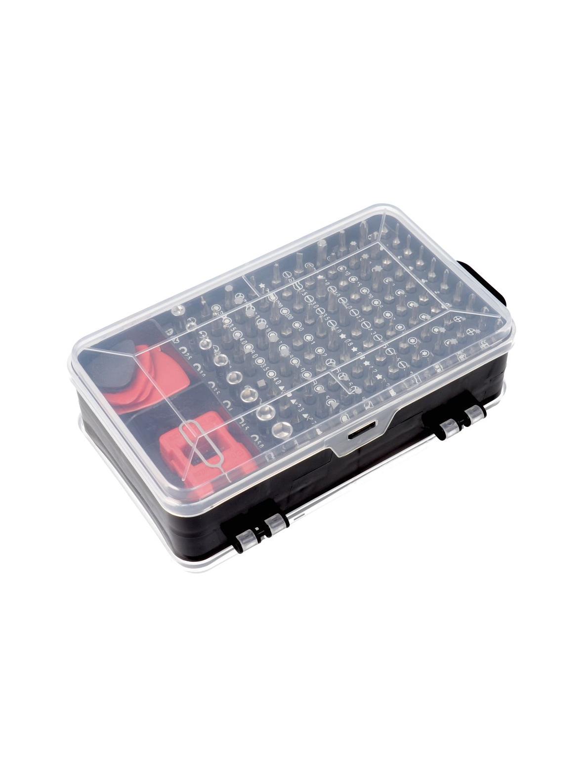 Zestaw śrubokrętów precyzyjnych / wkrętaków serwisowych, bitów 115w1 metal czerwony