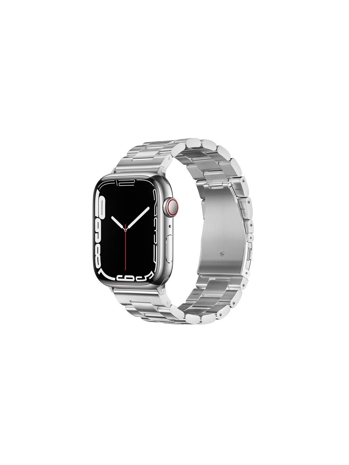 Pasek do Apple Watch Forcell F-Design FA10 zatrzask stal 38 / 40 / 41 mm srebrny