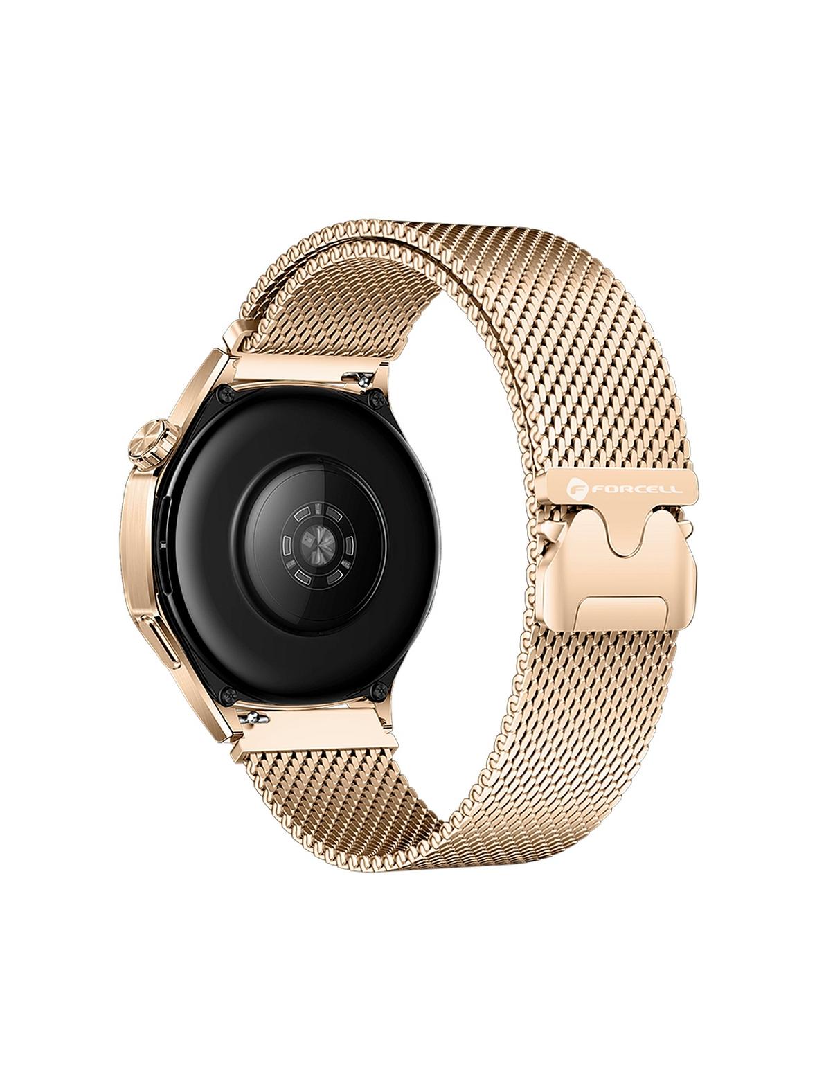 Pasek do Samsung Galaxy Watch Forcell F-Design FS10 magnetyczny stal 20 mm złoty