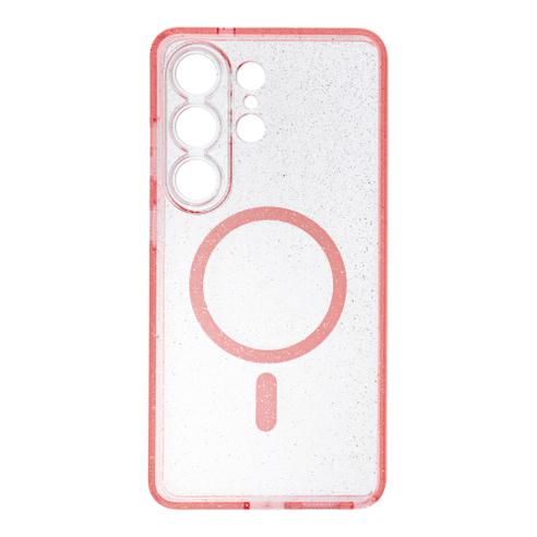 Futerał do Samsung S26 ULTRA Clear Mag Cover (STR / CAMERA PROTECTION) zgodny z MagSafe różówy glitter