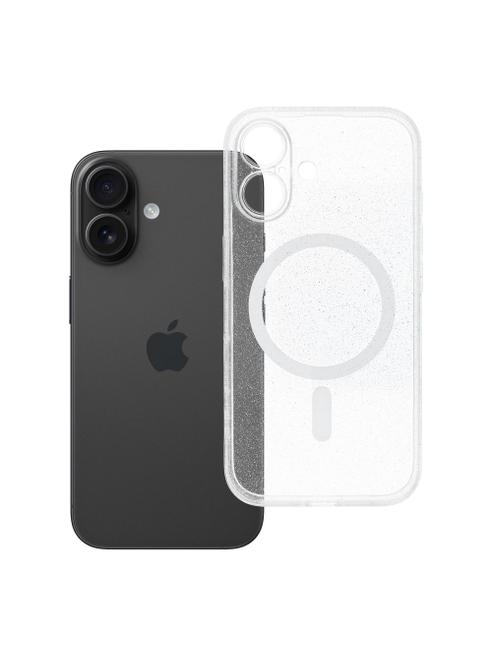 Futerał do iPhone 16 Clear Mag Cover (STR / CAMERA PROTECTION) zgodny z MagSafe  transparentny glitter