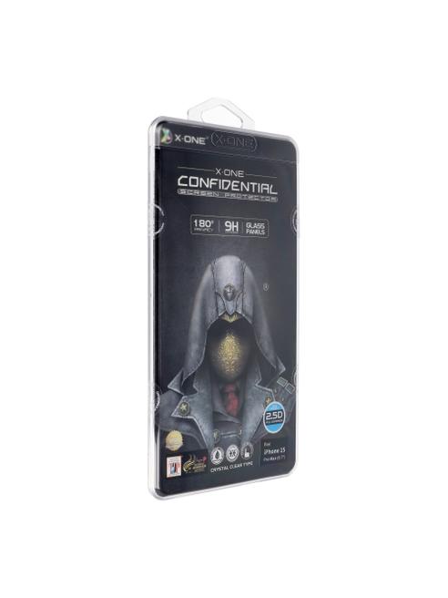 Szkło hartowane X-ONE Full Cover Extra Strong Privacy - do iPhone 15 Pro Max (full glue) czarny