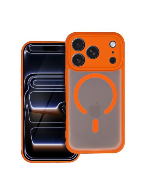 Futerał do iPhone 13 Full Matte Mag Cover zgodny z MagSafe pomarańczowy