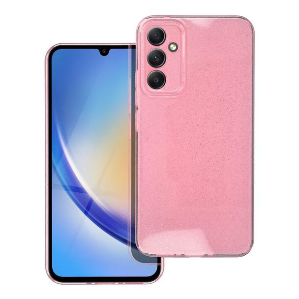 Futerał do Samsung A34 5G Clear Case 2 mm Blink różowy