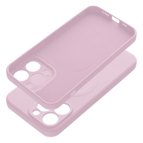 Futerał do iPhone 13 PRO Silicone Mag Cover zgodny z MagSafe różowy
