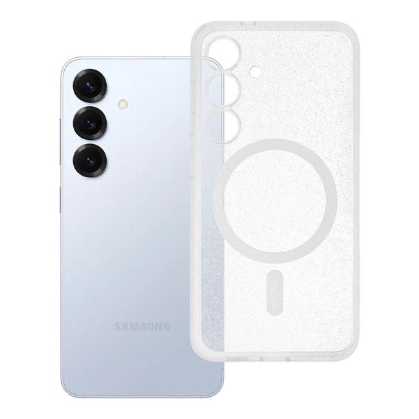 Futerał do Samsung S25 Clear Mag Cover (STR) zgodny z MagSafe transparentny glitter