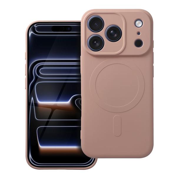 Futerał do iPhone 17 PRO Silicone Mag Cover zgodny z MagSafe różowy