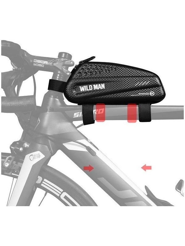 WILDMAN sakwa rowerowa na ramę na zamek 1L EX czarna
