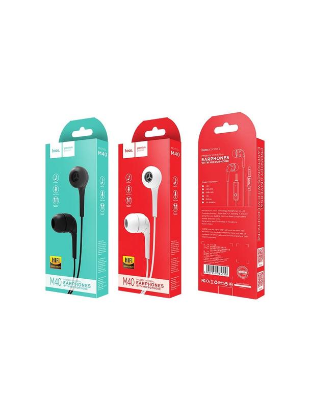 Słuchawki przewodowe douszne Jack 3,5 mm Hoco M40 czarne