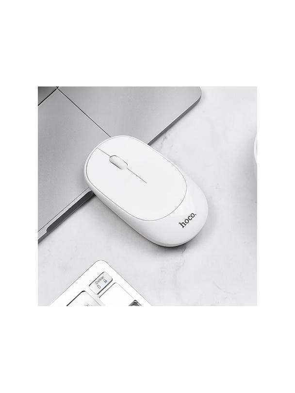Myszka bezprzewodowa Hoco 2,4G DI04 biała