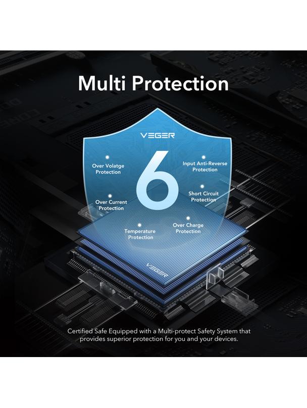 Powerbank Veger L10S (W1105PD) PD QC3.0 2A 20W 10000 mAh czarny 0INT