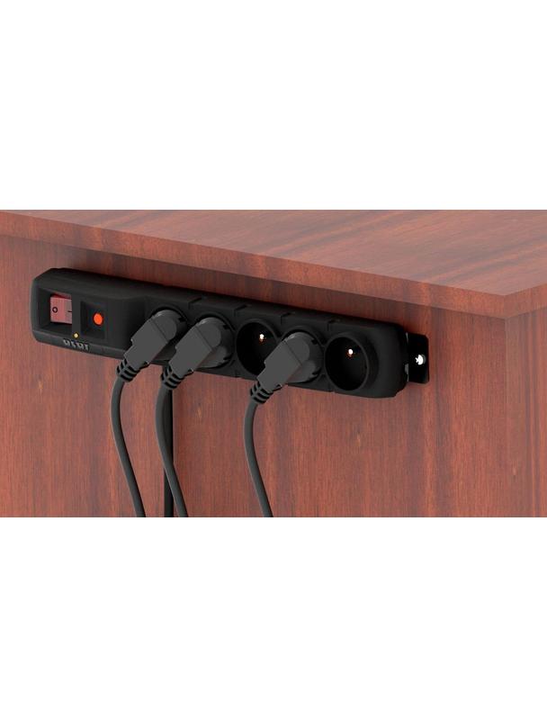 Listwa zasilająca 5 gniazd ACAR F5 1,5 m czarna