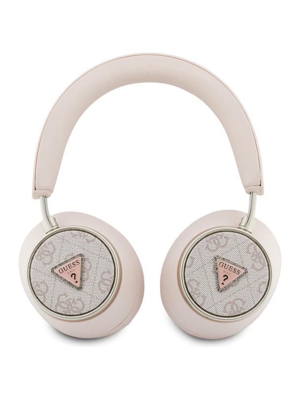 Słuchawki bezprzewodowe nauszne Guess ENC GUBHC15P4MRCTP (4G Triangle Logo) różowe