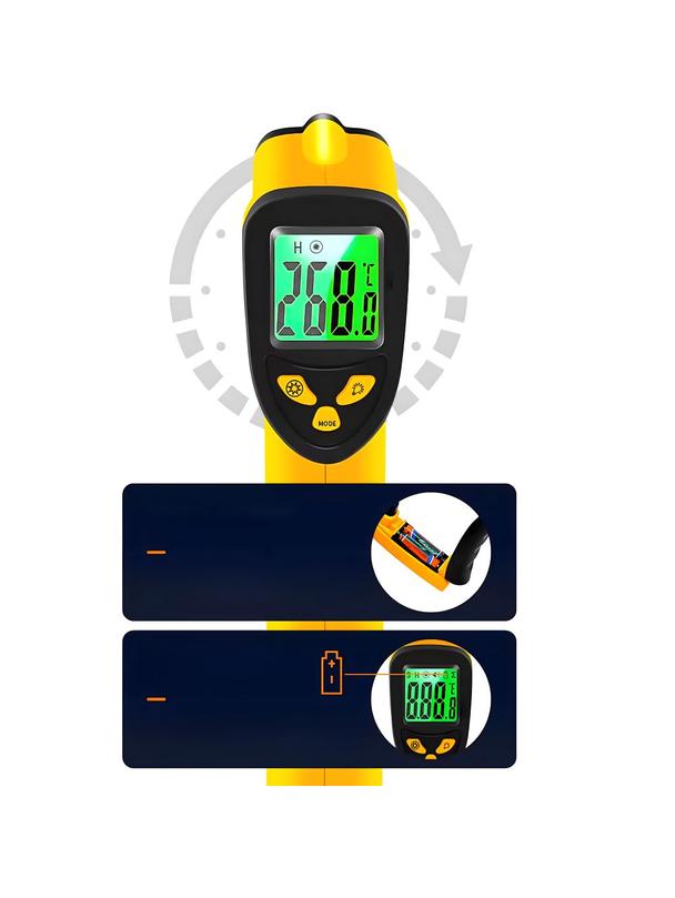 Pirometr termometr laserowy bezdotykowy na podczerwień RC-K-1397  żółto czarny