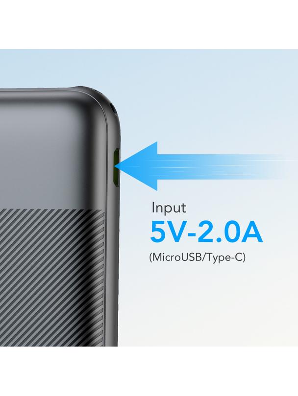 Powerbank Veger L10S (W1105PD) PD QC3.0 2A 20W 10000 mAh czarny 0INT