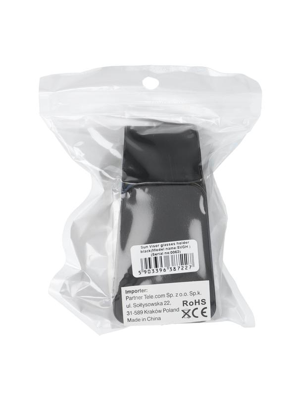 Uchwyt na okulary na daszek przeciwsłoneczny czarny