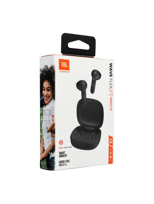 Słuchawki bezprzewodowe douszne JBL Wave Flex JBLWFLEXBLK czarne