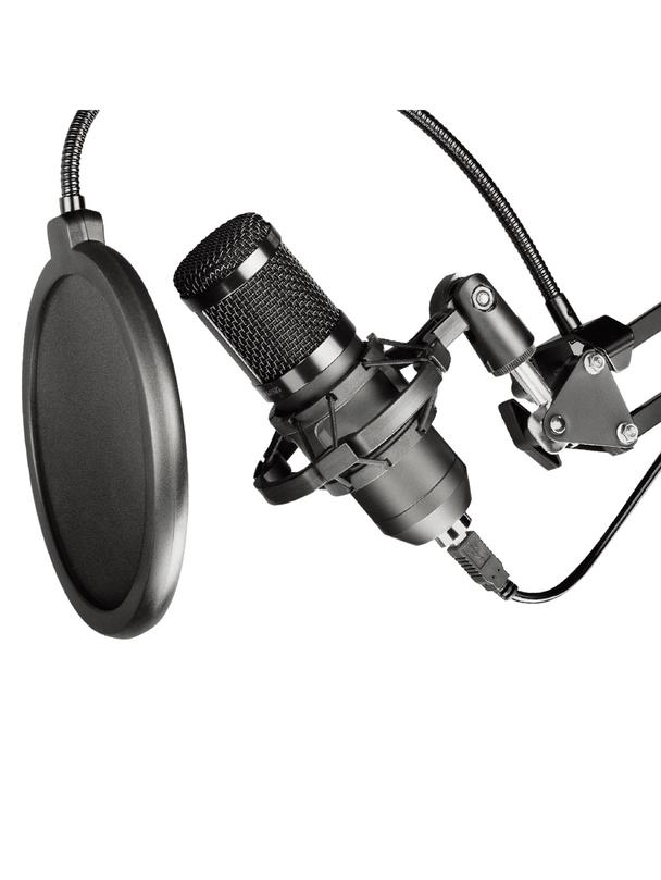 Mikrofon pojemnościowy Art na wysięgniku z membraną AC-03 czarny