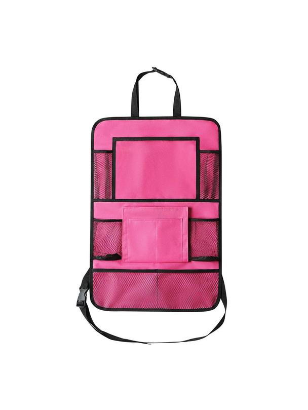 Organizer samochodowy na fotele przednie z przegródkami różowy