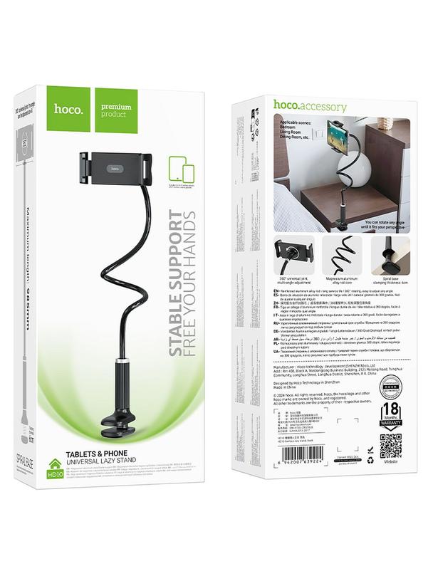 Uchwyt na telefon / tablet biurkowy HD10 czarny