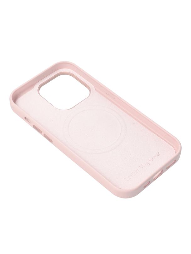 Futerał LEATHER MAG COVER kompatybilny z MagSafe do IPHONE 15 Pro różowy